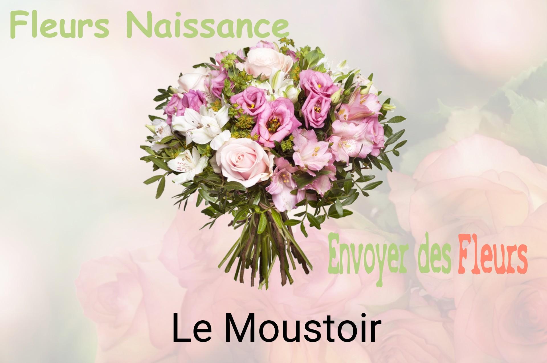 Bouquet de fleurs de naissance livré à Le Moustoir